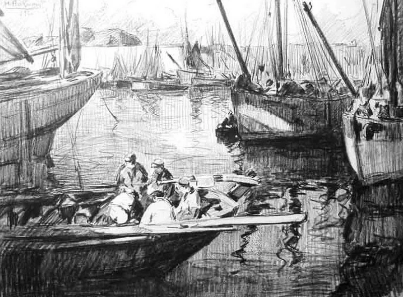 Barche all'ancora a Concarneau